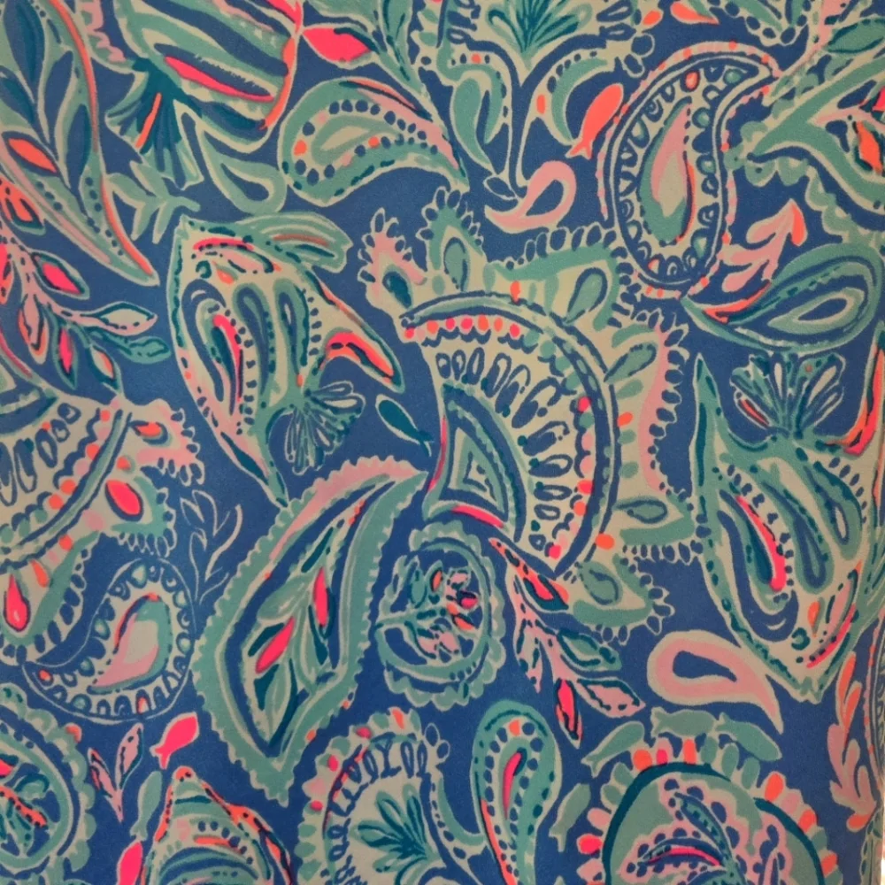LILLY PULITZER MARETTA BIAS MIDI DRESS ZANZBAR BLUE FISH KISS XS - Picture 7 of 9